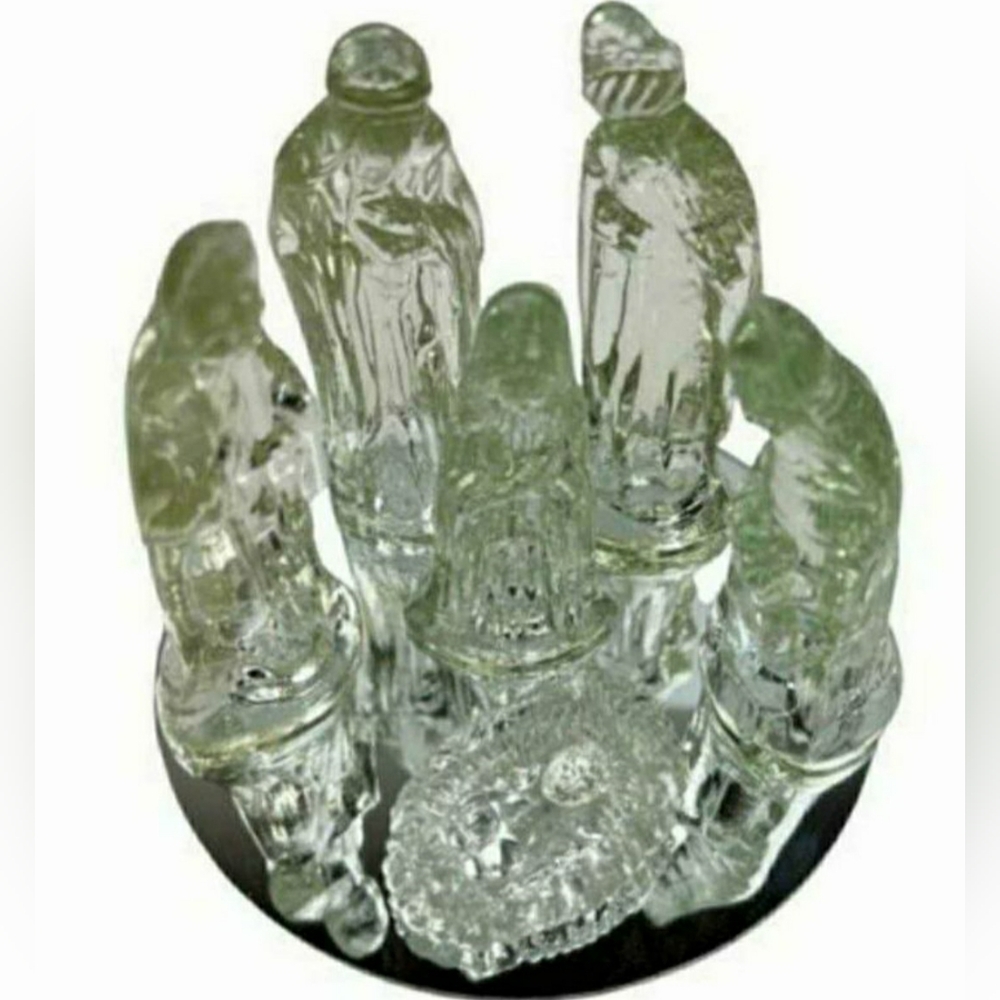 Vintage Glass Nativity Set